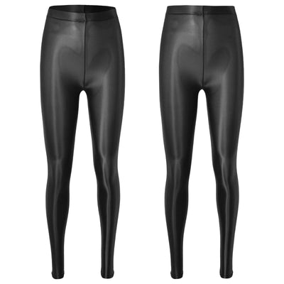 Metallic Stretch Yoga Leggings