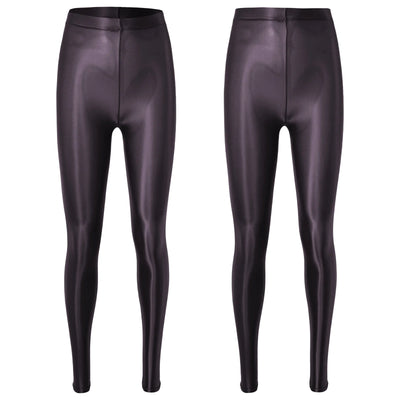 Metallic Stretch Yoga Leggings